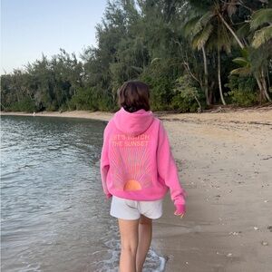 Dandy Worldwide Oversized Lux Hoodie in Vintage Washed Pink